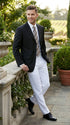 Men’s Black Three Button Blazer – Classic Formal Suit Jacket for Business, Office, Sport Coat