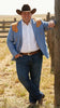 Men’s Sky Blue and Gold Western Cowboy Blazer – Classic Country Style Jacket, Vintage in Steel blue Color