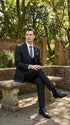 Men’s Black Pinstripe 3 Piece Suit – Vested Formal Business Suit for Wedding, Office, Prom and Party Wear