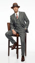 Men’s Grey Vintage Gangster Suit – Bonnie and Clyde Inspired 3 Piece Classic 1920s Formal Outfit