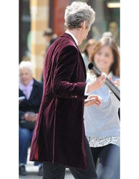 12th Doctor Maroon Velvet Coat