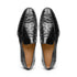 Zelli Roma Classic Penny Loafers in Genuine Black Ostrich Quill