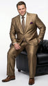 Mens Gold Brown Tan Beige Khaki Bronze Formal Suit – Luxury Metallic Finish Wedding and Prom Suit for Men