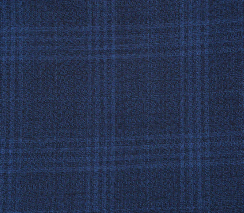 English Laundry 2-Piece Blue Plaid Wool Blend Slim Fit Dress Suit