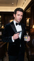 Mens Black Tuxedo Blazer – James Bond Inspired 007 Style Formal Dinner Jacket for Wedding and Evening Wear