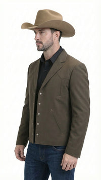 Mens Brown Western Blazer – Cowboy Style Casual Jacket Vintage Western Sport Coat Country Fashion Jacket