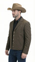 Mens Brown Western Blazer – Cowboy Style Casual Jacket Vintage Western Sport Coat Country Fashion Jacket