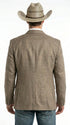 Men’s Dark Tan Taupe Light Brown Western Cowboy Blazer – Classic Country Style Jacket for Wedding, Casual Country Jacket Textured