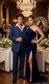Tony Montana’s Blue Pinstripe 3 Piece Suit – Men’s Vintage Blue Striped Suit for Wedding, Prom and Classic Formal Wear