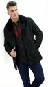 Men’s Black Sheepskin Leather Jacket Cowboy – Warm Faux Fur Collar Coat, Winter Long Jacket, Casual Western Style Outerwear