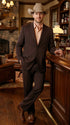 Men’s Pinstripe Western Suit – Classic Formal Blazer and Pant Set for Wedding, Traje Para Hombre Cowboy Style