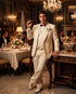 Tony Montana’s Ivory Vested Suit – Classic Ivory 3 Piece Suit for Wedding, Formal and Evening Wear
