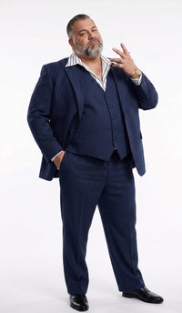 Tony Montana’s Blue Pinstripe 3 Piece Suit – Men’s Vintage Blue Striped Suit for Wedding, Prom and Classic Formal Wear