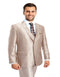Mens Tazio Vested Slim Fit Shiny Sharkskin Suit in Champagne