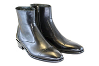 Corrente 1547 Burnished Calfskin Slip-On Boot - Black - Image 2