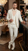 Vinci Men’s Ivory Three Piece Suit – Ivory 3PC Formal Wedding Suit for Groom, Prom and Black Tie Events
