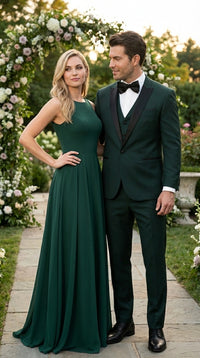 Men’s Hunter Green Tuxedo Suit 3 Piece – One Button Peak Lapel Designer Formal Suit for Wedding, Light Weight Wool By Statement Dark Green