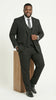 Men’s Black Pinstripe 3 Piece Suit – Vested Formal Business Suit for Wedding, Office, Prom and Party Wear