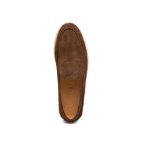 Zelli Amato Handcrafted Suede Espadrille Loafer in Dark Brown