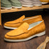 Zelli Livorno Stampata Crocodile Embossed Nubuck Loafer in Cognac