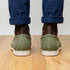Zelli Livorno Stampata Crocodile-Embossed Nubuck Loafer in Celery