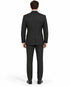 Mens Double Breasted Gangster Bold Pinstripe Suit in Black