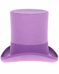 Victorian Steampunk Top Hat - 1800 19th Century - Dressy Loden Felt Top Purple Hat