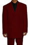 Mens Double Breasted Polyester Fashion Suit in Burgundy