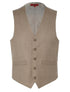 Vanderbilt Collection - Classic Dress Vest 5 Buttons Regular Fit In Taupe