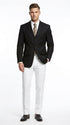 Men’s Black Three Button Blazer – Classic Formal Suit Jacket for Business, Office, Sport Coat