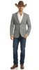 Men's Grey Tweed Herringbone Western Blazer Jacket Style Look, Textured Formal Casual Sport Coat for Jeans