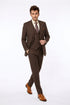 Men’s Doctor Who Inspired Brown Pinstripe 3-Piece Suit – Retro Vintage Wedding, Costume & Formal Suit