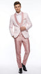 Men's Light Pink 3 Piece Tuxedo Suit Set | Shawl Lapel Formal Wedding Prom Dinner Suit in Rose Gold Color