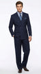 Men's Navy Blue Double Breasted Pinstripe Suit – Modern Fit By rossiman
