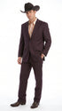 Men’s Brownish Black Pinstripe Western Suit, Cowboy Formal Wedding Ranch Dress Suit Set Slim Fitted