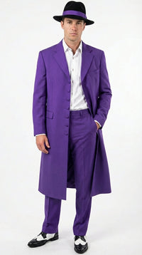 Pimp Halloween Joker Costume Purple Zoot Suit for Men