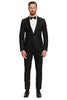 Black Sequin Tuxedo Suit with Satin Shawl Lapel – Mens Slim Fit Formal Prom and Wedding Attire
