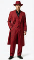 Men’s 1920s Red Zoot Suit – Long Mafia Gangster Three-Piece Vintage Outfit Zuit Pachuco Style