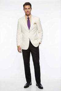 Men’s White Blazer Jacket – Classic Fit Formal Sport Coat with Gold Buttons