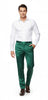 Mens Emerald Green Satin Slim Fit Dress Pants – Shiny Formal Party and Wedding Trousers