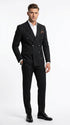 Men's Black Pinstripe Tuxedo Suit – Classic & 1920s Gangster Formal Wear Vintage 1940s 1930s Look