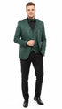 Men’s Emerald Green Paisley Tuxedo 3-Piece Suit – Slim Fit Formal Blazer, Vest, and Pants for Weddings, Proms