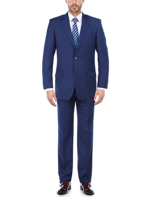 (38L, 56L) Regular Fit 2 Piece Blue Suit