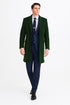 Mens Dark Green Wool Overcoat – Classic Long Coat for Formal and Casual Style