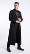 Men’s Matrix Neo Inspired Black Wool Duster Coat – Long Gothic Victorian Full Length Overcoat