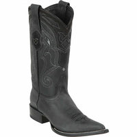 Black Pointy Mexican Boots Pointed Toe