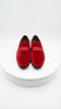 Mens Red Velvet Loafers – Luxury Formal Slip On Dress Shoes Wedding Party Prom Evening Shoes