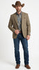 Men’s Brown Taupe Western Blazer Jacket – Classic Cowboy Style Sport Coat for Wedding