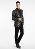 Luxury Black Floral Embroidered Blazer for Men – Designer Party and Wedding Wear Jacket