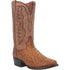Dan Post Men's Tempe Full Quill Ostrich Round Toe Boots - Saddlebrown